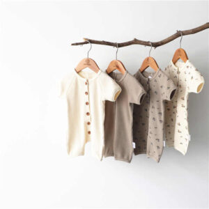 Ribbed Cotton Baby Romper - Unisex