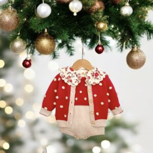 Holiday Heirloom Baby Romper & Cardigan Set